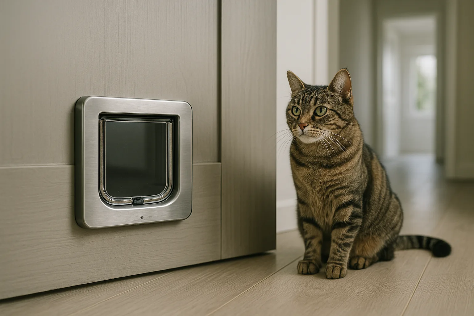 Les chatières électroniques : une solution pour les chats vivant en appartements — En pratique : installer une chatière en appartement